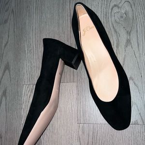 J. Crew Block Heel Suede Pumps size 9